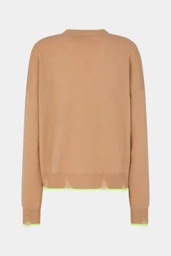 Fluo Trim V Cardigan Knit