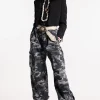 Grey Camo Wash Cargo Pants