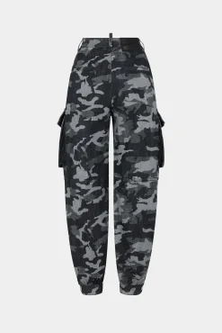 Grey Camo Wash Cargo Pants