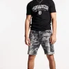 Grey Camo Wash Marine Shorts