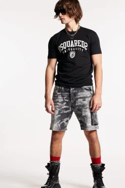 Grey Camo Wash Marine Shorts