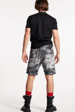 Grey Camo Wash Marine Shorts