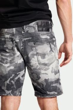 Grey Camo Wash Marine Shorts