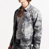 Grey Camo Wash Workwear Jean Jacket