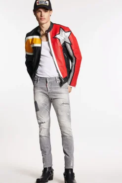 Grey Square Wash Sexy Twist Jeans