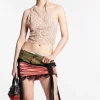 Halter Embroidered Top