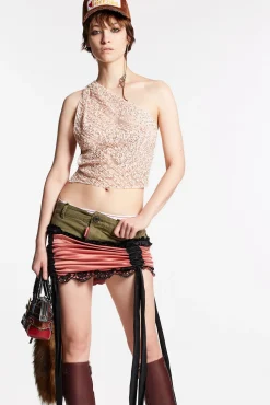Halter Embroidered Top