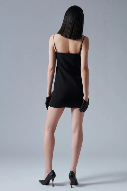Icon Leather Trim Dress