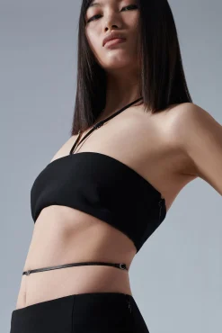 Icon Leather Trimmed Top