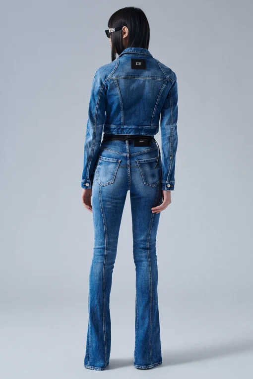 Icon Medium Wash High Waist Trumpet Jeans