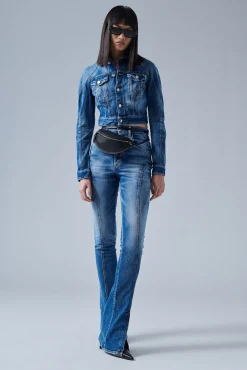 Icon Medium Wash High Waist Trumpet Jeans