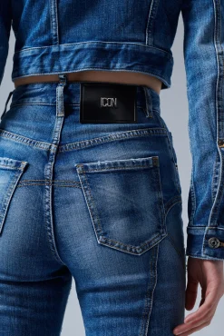 Icon Medium Wash High Waist Trumpet Jeans
