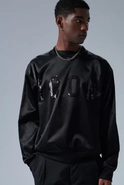 Icon Sequined Satin