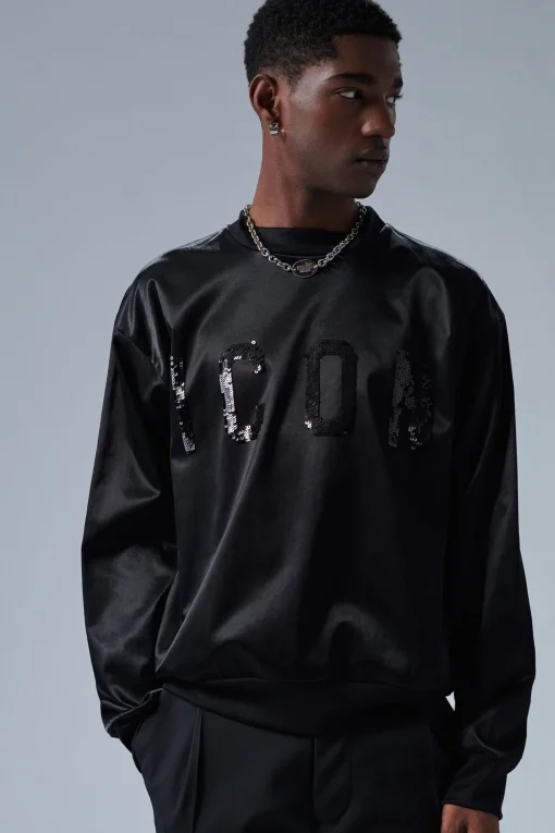 Icon Sequined Satin