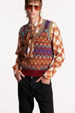 Jacquard Vest Knit