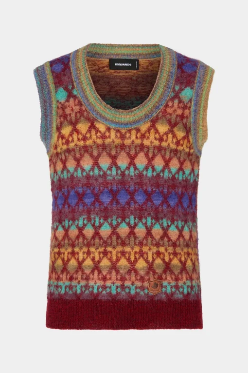 Jacquard Vest Knit