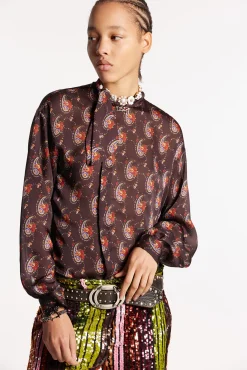 Knotted Collar Shirt