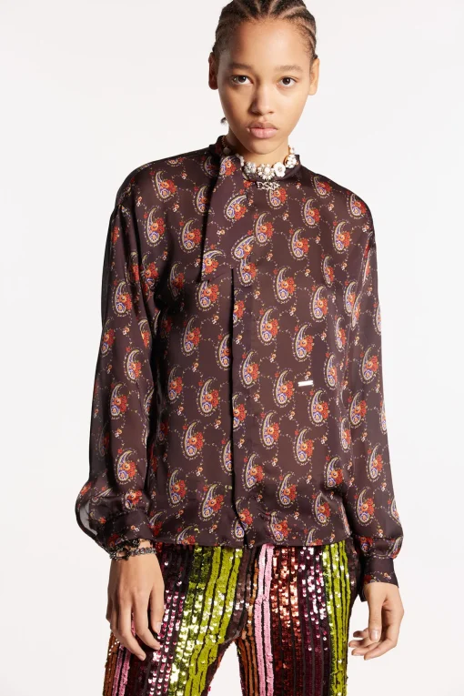 Knotted Collar Shirt