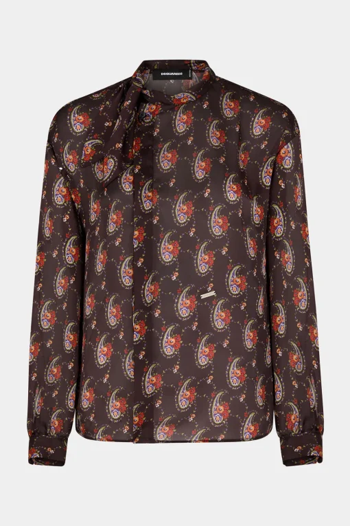 Knotted Collar Shirt