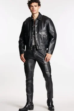 Leather Cargo Pant