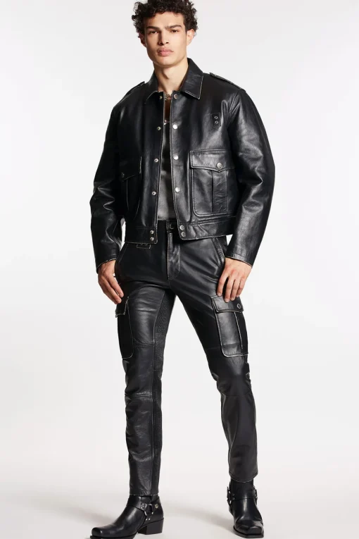 Leather Cargo Pant