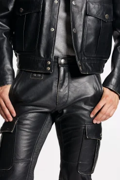 Leather Cargo Pant