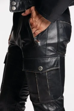 Leather Cargo Pant