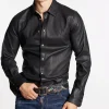 Leather Classic Western Slim Shirt