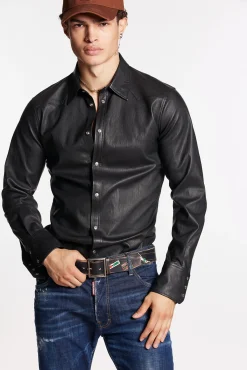 Leather Classic Western Slim Shirt