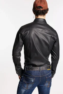 Leather Classic Western Slim Shirt