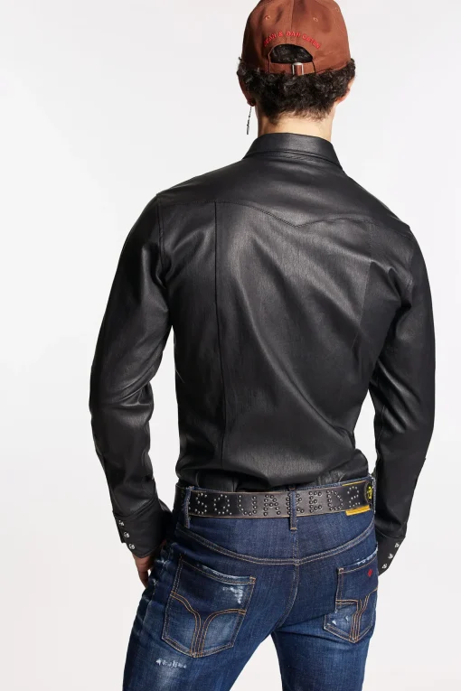 Leather Classic Western Slim Shirt