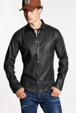 Leather Classic Western Slim Shirt