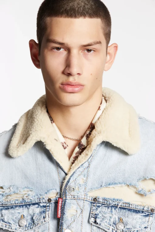 Light Destroyed Wash Jean Jacket