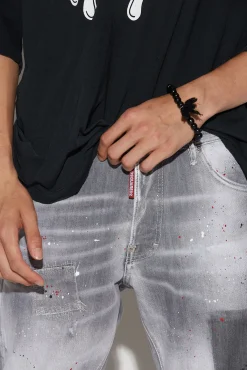 Medium Grey Dark Patches Wash Cool Guy Jeans