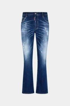 Medium Red Spots Wash Flare Bootcut Jeans