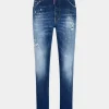 Medium Red Spots Wash Relax Long Crotch Jeans