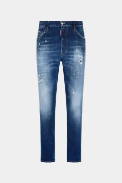 Medium Red Spots Wash Relax Long Crotch Jeans