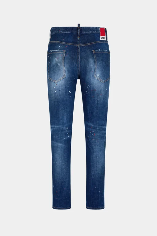 Medium Red Spots Wash Relax Long Crotch Jeans