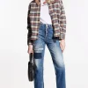 Multicolor Waved Stripes Boston Jeans