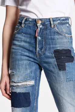 Multicolor Waved Stripes Boston Jeans