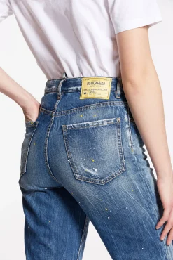 Multicolor Waved Stripes Boston Jeans