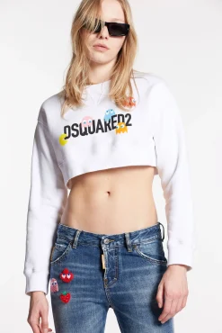 Pac-Man Cropped Cool Sweatshirt