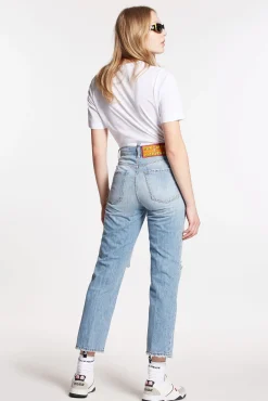 Pac-Man Light Wash Boston Jeans