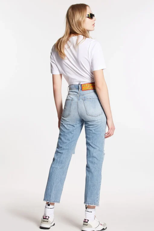 Pac-Man Light Wash Boston Jeans