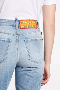 Pac-Man Light Wash Boston Jeans