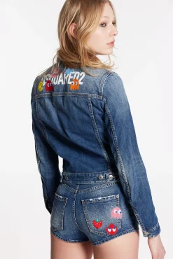 Pac-Man Medium Wash Hot Pants