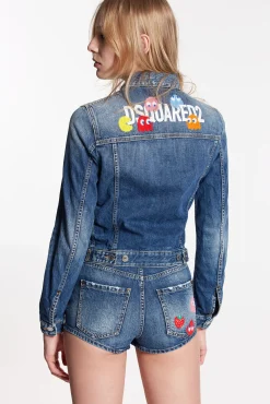 Pac-Man Medium Wash Hot Pants