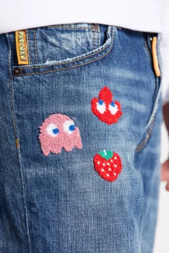 Pac-Man Medium Wash Skater Jeans