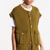 Patch Pocket Vest Knit