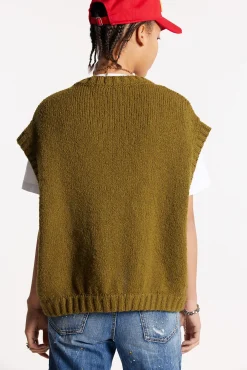 Patch Pocket Vest Knit